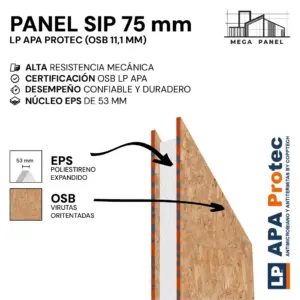 Panel SIP 75mm OSB 11,1