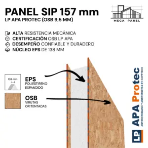 Panel SIP 157mm OSB 9.5mm