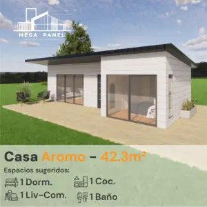 Casa Prefabricada 42.3 m² | 1 Dorm. | Panel SIP