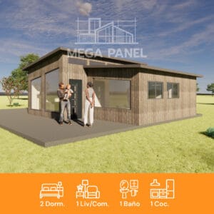 Casa Prefabricada 65 m² | 2 Dorm. | Panel SIP