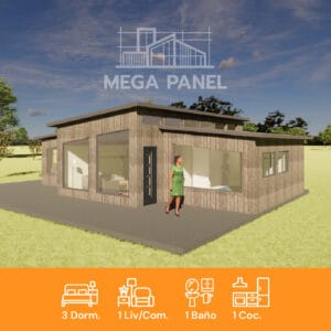 Casa Prefabricada 75 m² | 3 Dorm. | Panel SIP