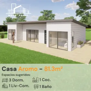 Casa Prefabricada 81.3 m² | 3 Dorm. | Panel SIP