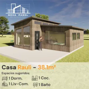 Casa Prefabricada 38.1 m² | 1 Dorm. | Panel SIP