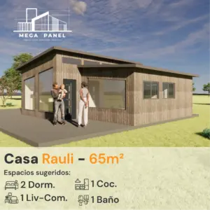 Casa Prefabricada 65 m² | 2 Dorm. | Panel SIP