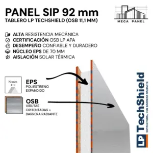 Panel SIP 92mm OSB/TECHSHIELD 11,1