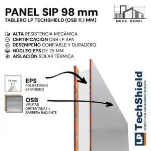 Panel SIP 98mm OSB/TECHSHIELD 11,1