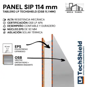Panel SIP 114mm OSB/TECHSHIELD 11,1
