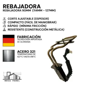 Rebajadora de EPS Panel SIP 90mm