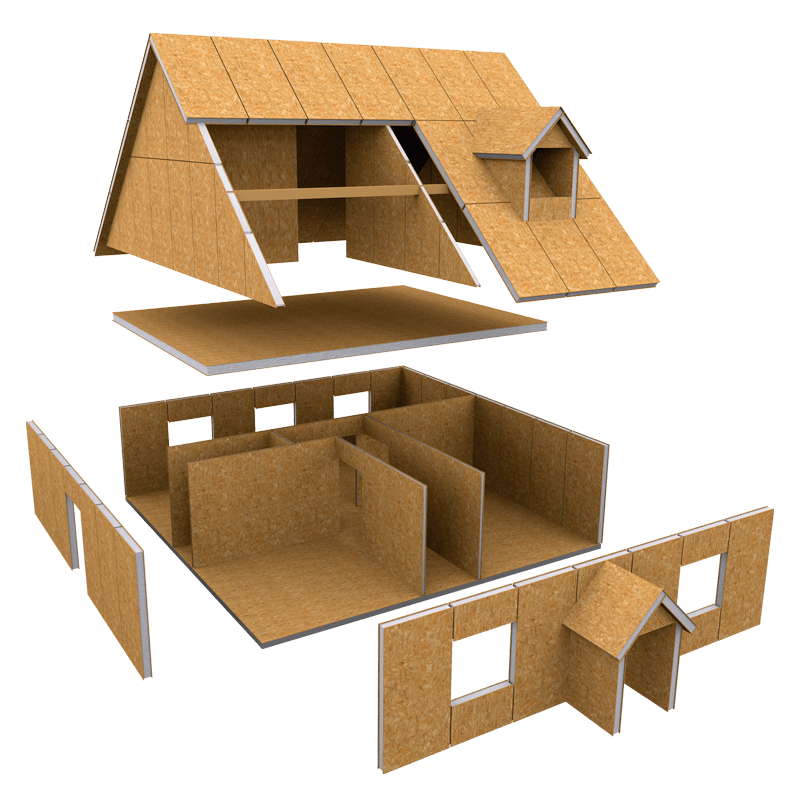 Montaje panel SIP obra Chile