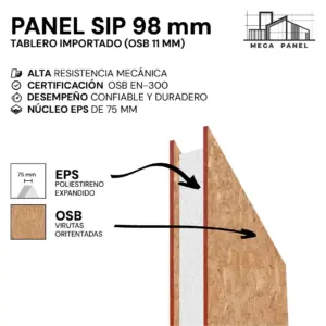 Panel SIP 98mm OSB Importado 11mm