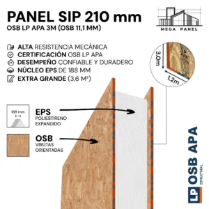 Panel SIP 210mm OSB 11,1 (3M)