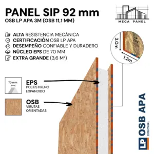 Panel SIP 92mm OSB 11,1 (3M)