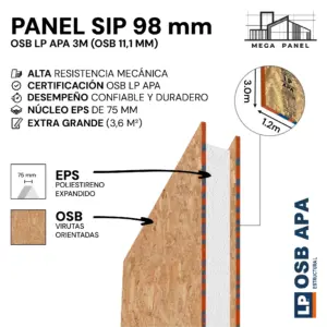 Panel SIP 98mm OSB 11,1 (3M)