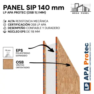 Panel SIP 140 mm OSB 11.1 mm