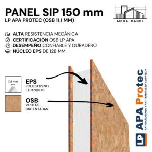 Panel SIP 150 mm OSB 11.1 mm