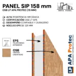 panel sip 158mm espesor total