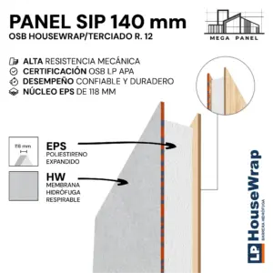 Panel SIP 140mm OSB 11.1mm HW/TR