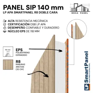 Panel SIP 140mm SmartPanel R8/R8 Doble Cara