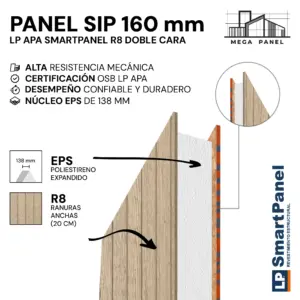 Panel SIP 160mm SmartPanel R8/R8 Doble Cara