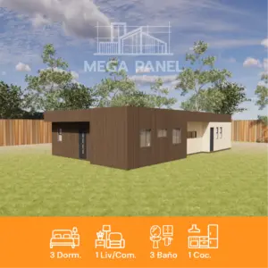 Kit Prefab. Radal 112m² | 3 Dorm