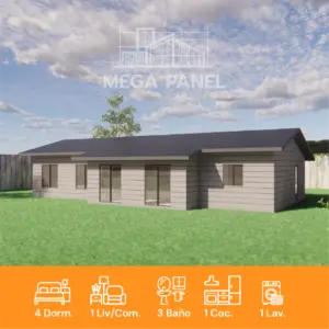 Kit Prefab. Litre 123.57m² | 4 Dorm