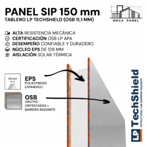 Panel SIP 150mm OSB/TechShield
