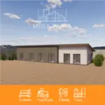 Casa prefabricada construida con panel SIP con estructura de alto rendimiento y aislación térmica eficiente.