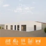 Casa prefabricada construida con panel SIP con estructura de alto rendimiento y aislación térmica eficiente.